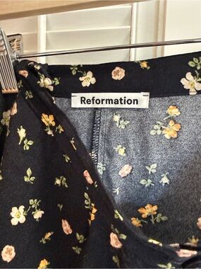 Reformation Floral Maxi Slit Skirt
